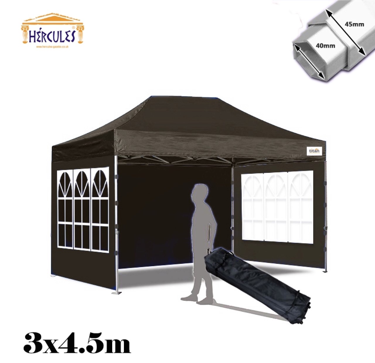 Full set of Hercules Gazebo® S32 sides 3m x 4.5m Hercules Gazebo®