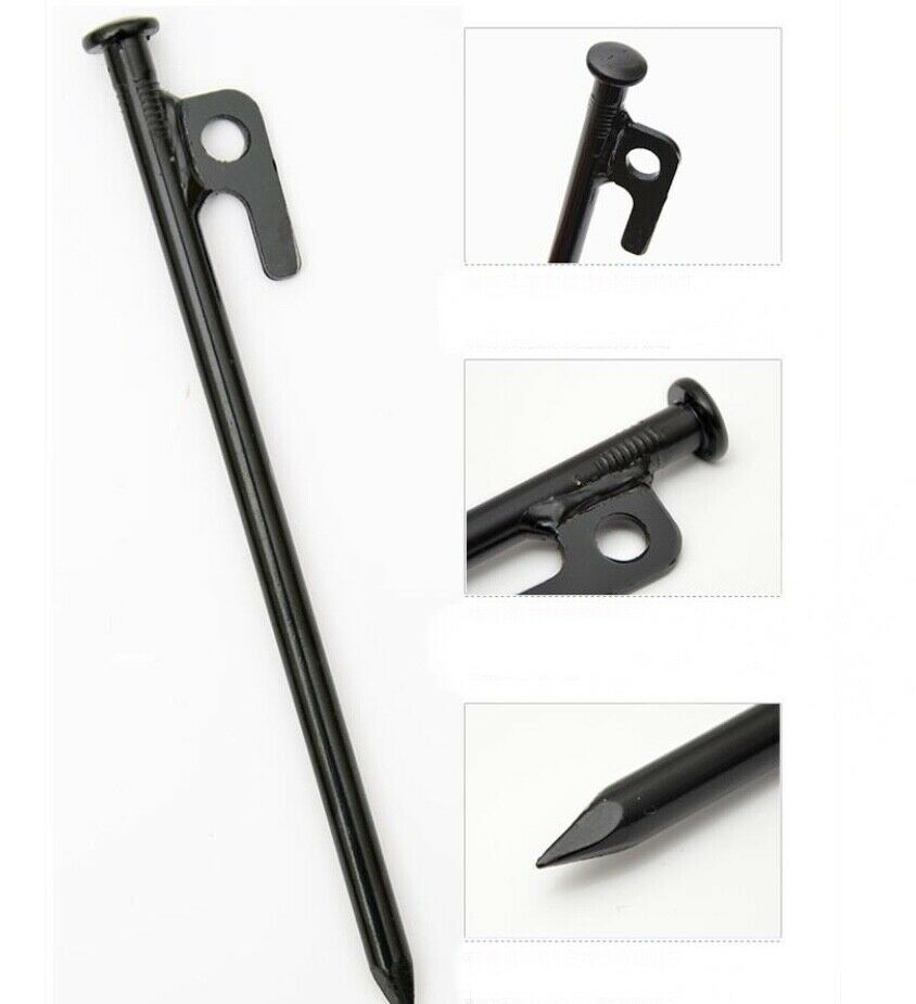 10x 1ft long heavy duty gazebo tent pegs commercial grade steel