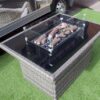Rattan fire pit table