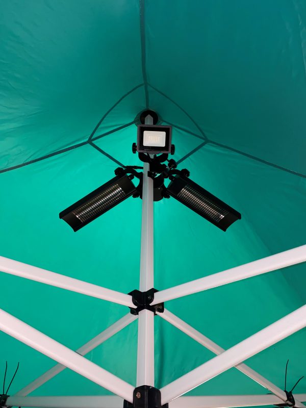 3 Way Slim Line Outdoor Heater & Light Hercules Outdoors Ltd