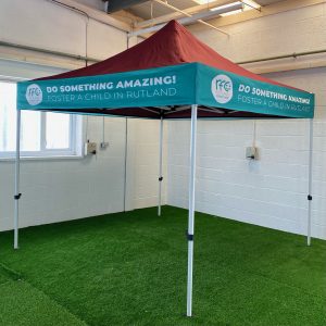 Printed valance banner wrap